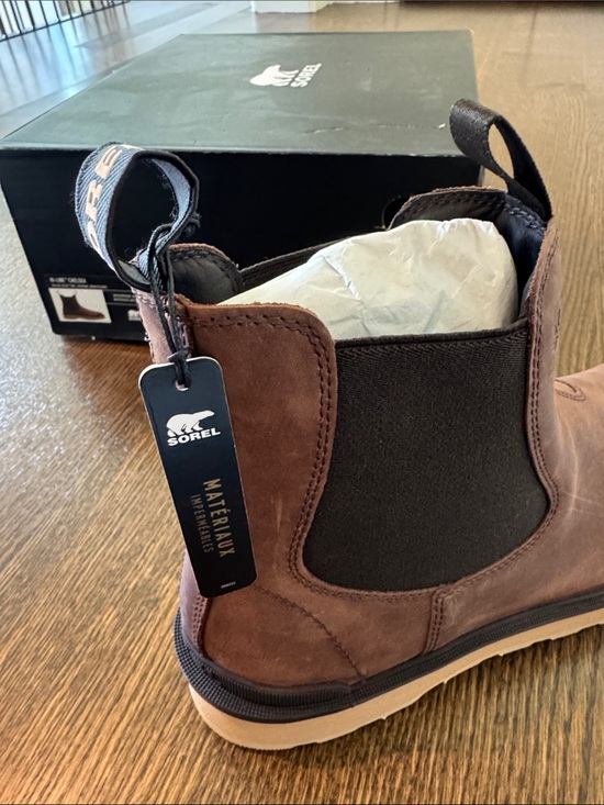 Brand New Sorel Men’s Brown Leather Chukka Pull-On Boots main image 4